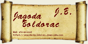 Jagoda Boldorac vizit kartica